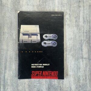 Super Nintendo Console Instruction Manual SNES Console Booklet Only SNS-CAN